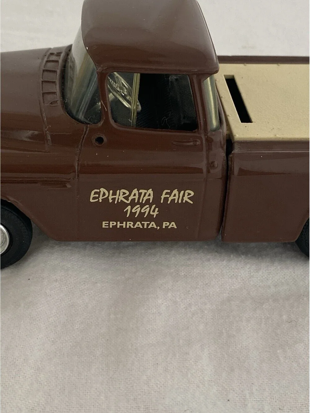 1955 Chevy Camo Pickup Truck Diecast  Bank Ephrata Fair 1994 Heavy & Solid Metal